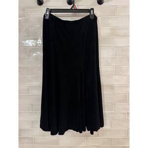 Coldwater Creek Women’s Skirt XL Black A-Line Flowy Skirt Travel